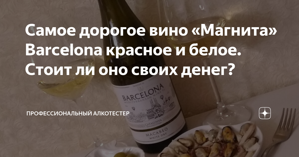 Самое дорогое вино «Магнита» Barcelona красное и белое. Стоит ли оно ...