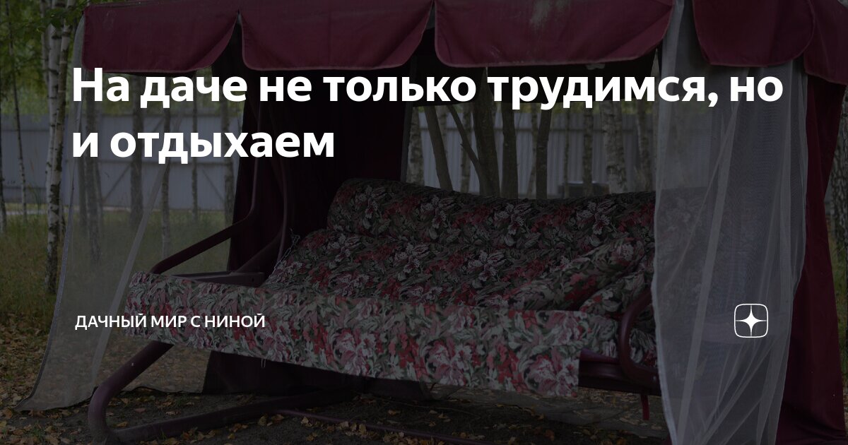 На даче не только трудимся, но и отдыхаем | Дачный мир с Ниной | Дзен