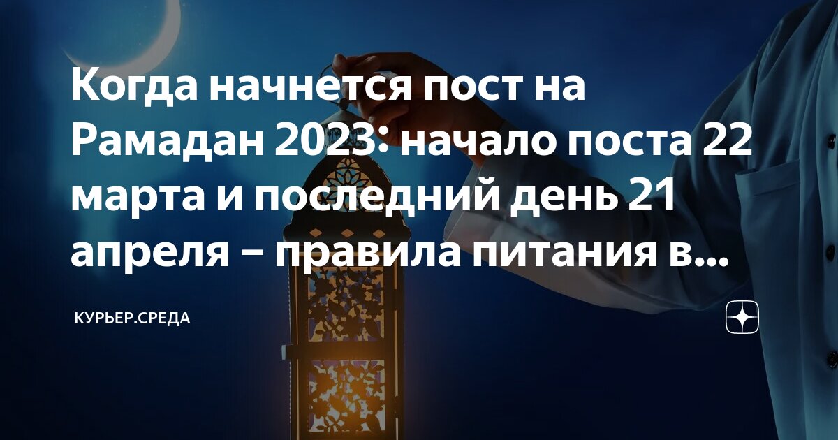 Месяц рамадан в 2023 году