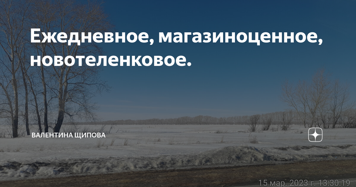 Ежедневное, магазиноценное, новотеленковое. | Валентина Щипова. Веселая ...