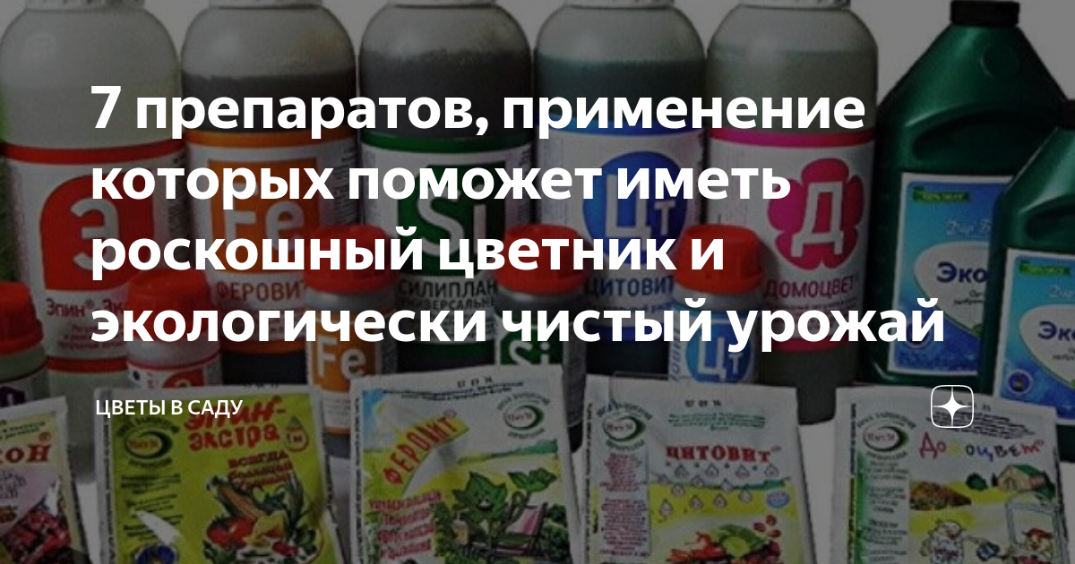 7 препаратов, применение которых поможет иметь роскошный цветник и ...