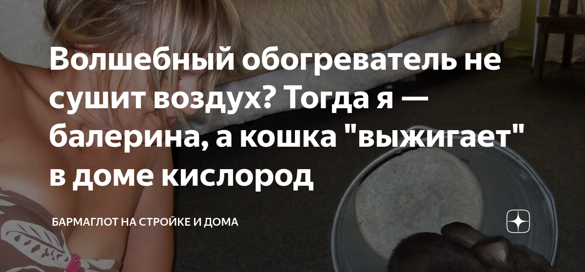 Волшебный обогреватель не сушит воздух? Тогда я — балерина, а кошка ...