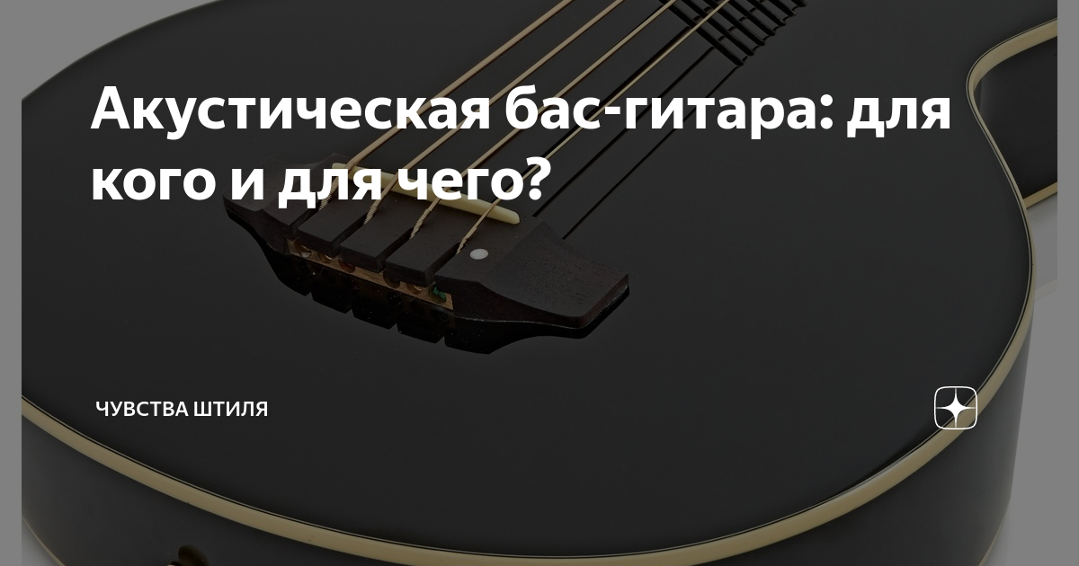 Акустическая бас-гитара: для кого и для чего? | Чувства Штиля | Дзен