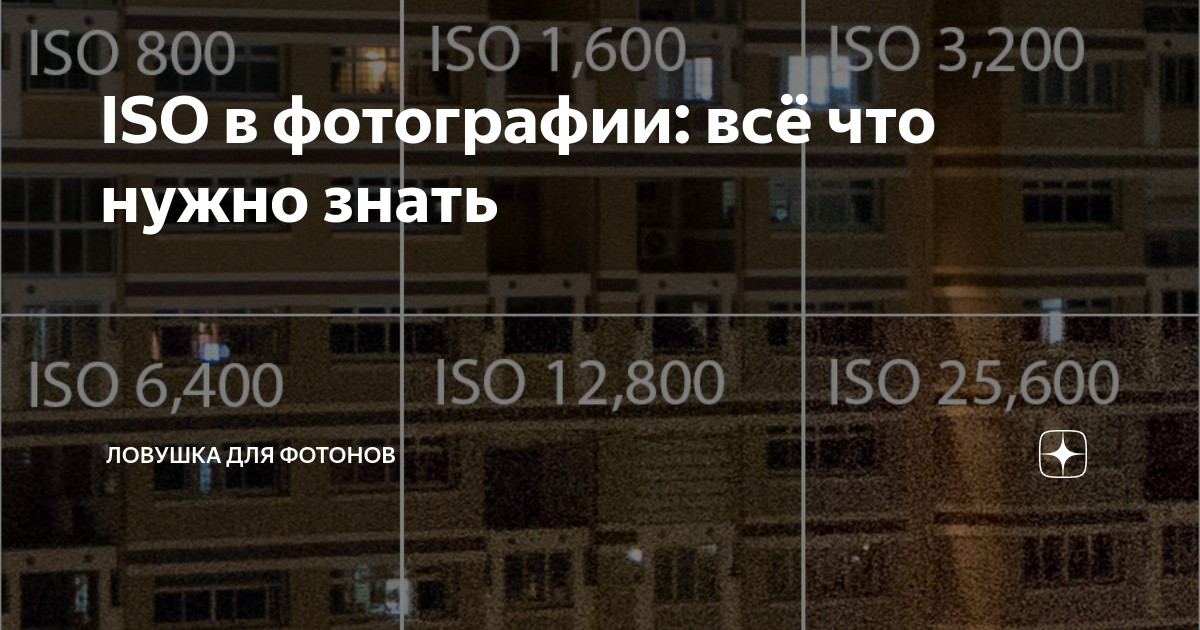 исо в фотографии это