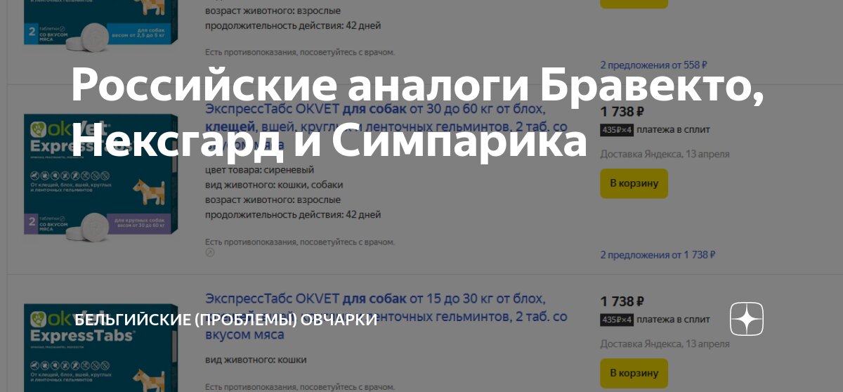 Российские аналоги Бравекто, Нексгард и Симпарика | Бельгийские ...