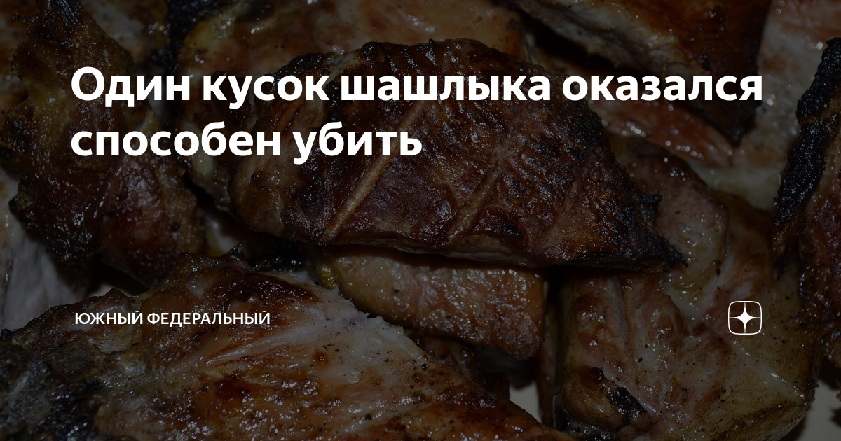 Один кусок шашлыка оказался способен убить | Южный федеральный | Дзен