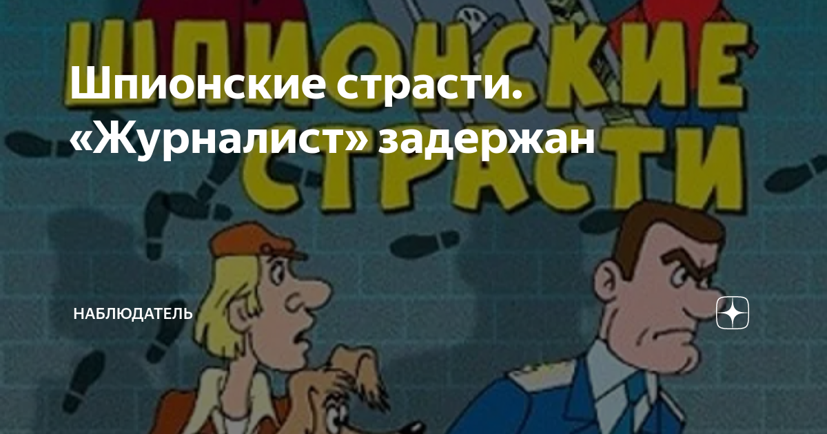 Шпионские страсти. «Журналист» задержан | Наблюдатель | Дзен