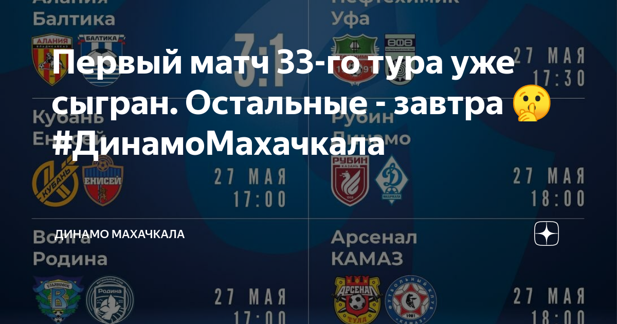 Расписание динамо махачкала 2024