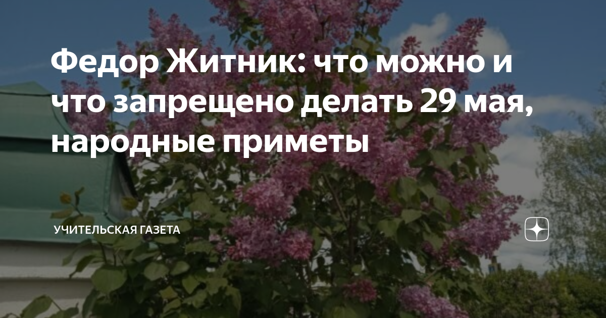 Что можно делать 29 августа 2024. 29 Мая день Федора Житника.