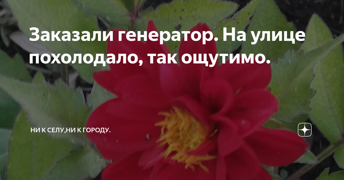 Генератор на улице