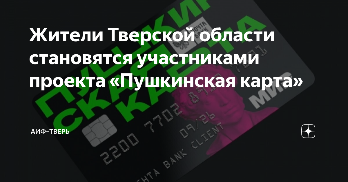 Пушкинская карта проект правительства