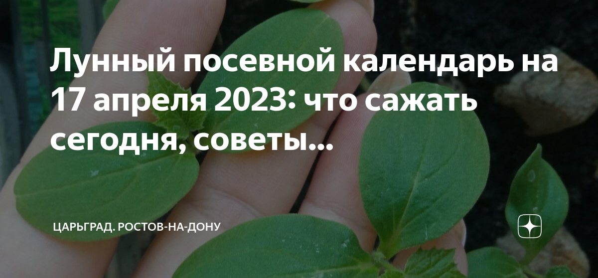 Лунный календарь на апрель 2023 посевной