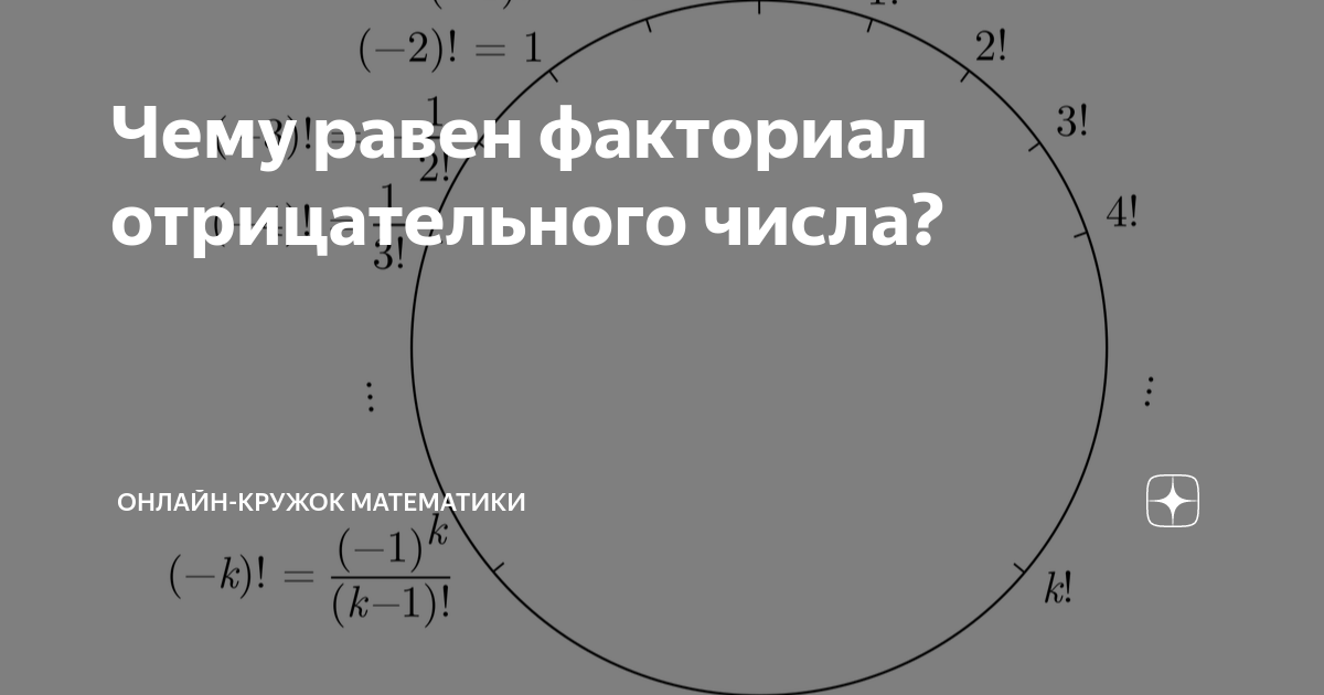 Чему равен факториал отрицательного числа? | Енот-математик | Дзен