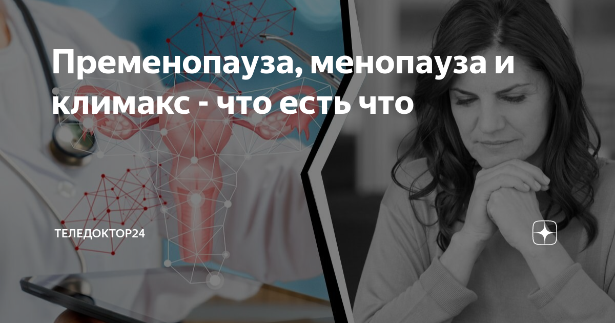 Пременопауза, менопауза и климакс - что есть что | Теледоктор24 | Дзен