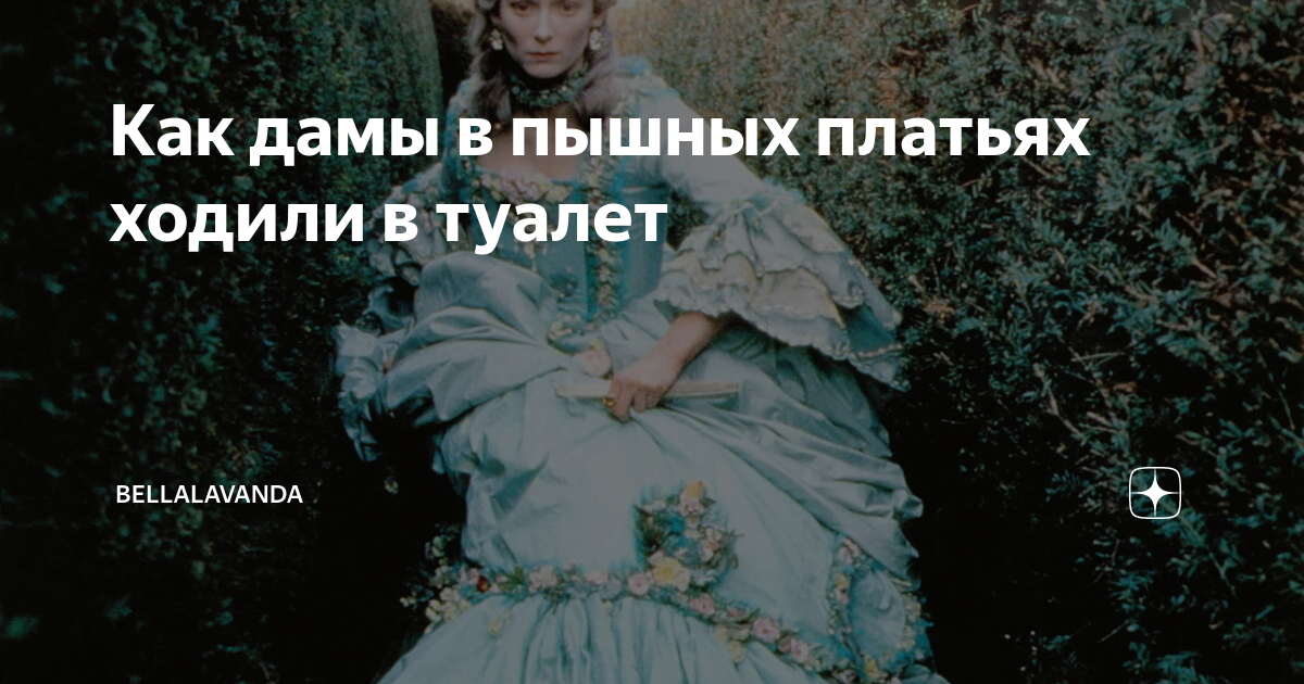Как дамы в пышных платьях ходили в туалет | Bellalavanda | Дзен