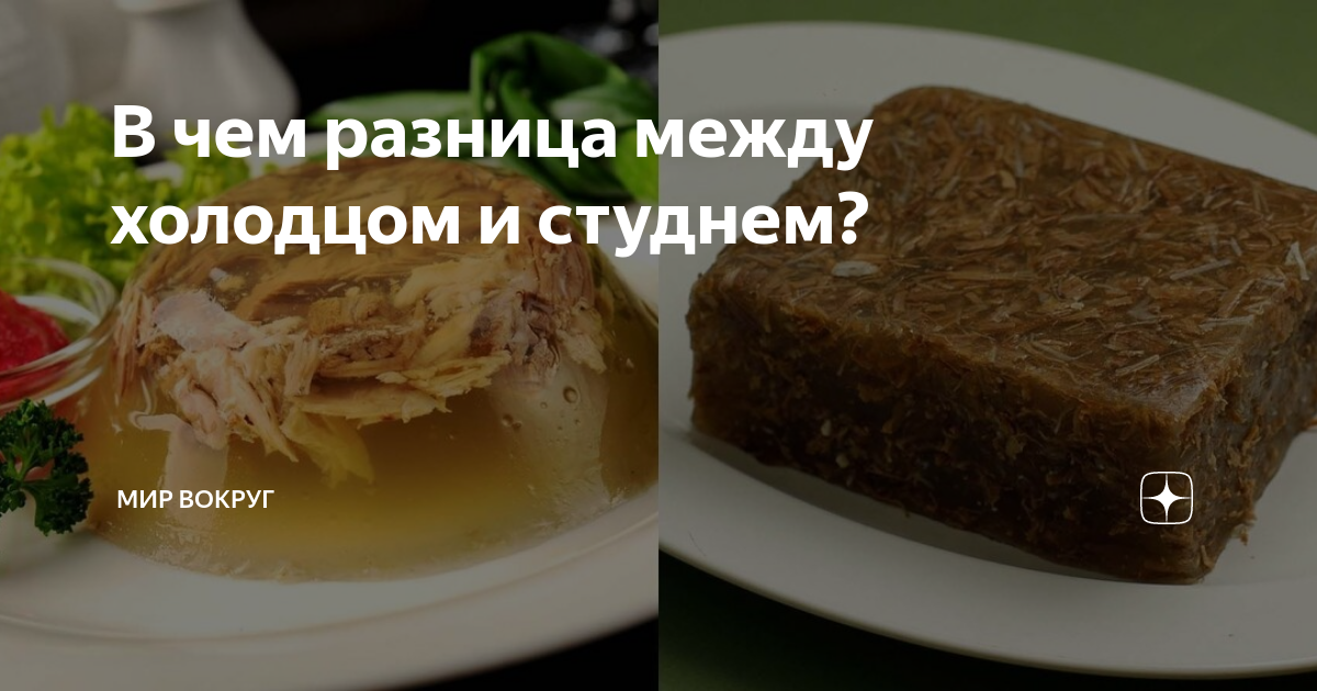 Разница между холодцом и заливным