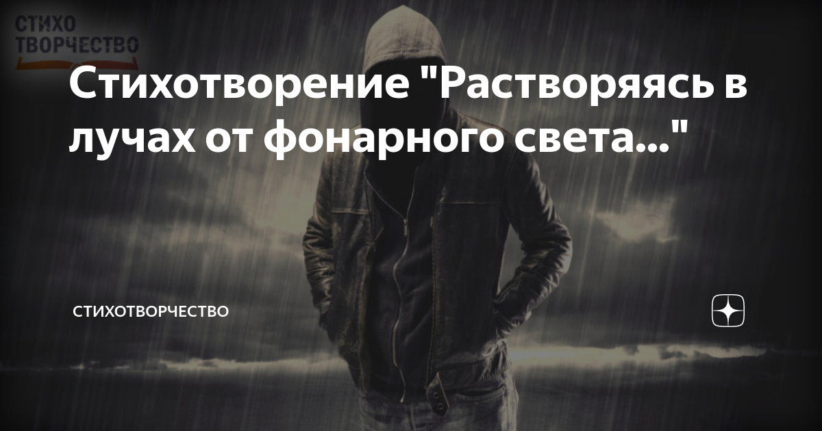 Стихотворение "Растворяясь в лучах от фонарного света ...