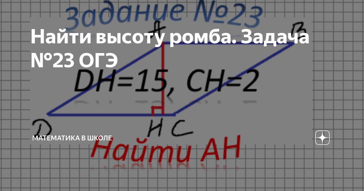 как найти площадь ромба по клеткам огэ