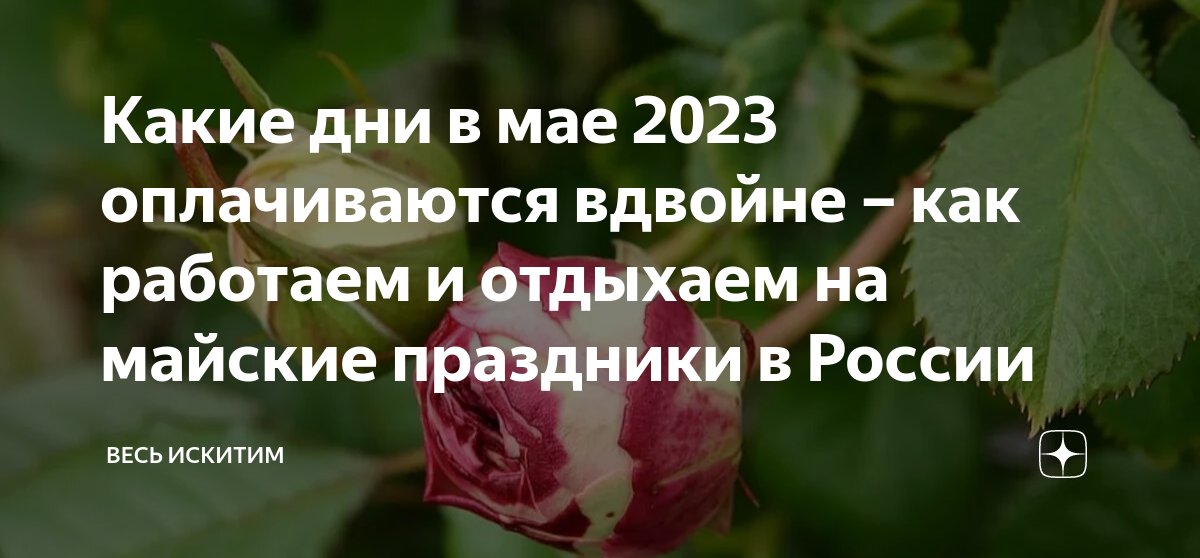 какие дни оплачиваются в майские праздники