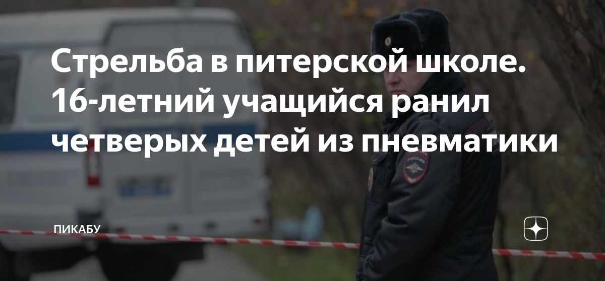 Стрельба в питерской школе. 16-летний учащийся ранил четверых детей из ...