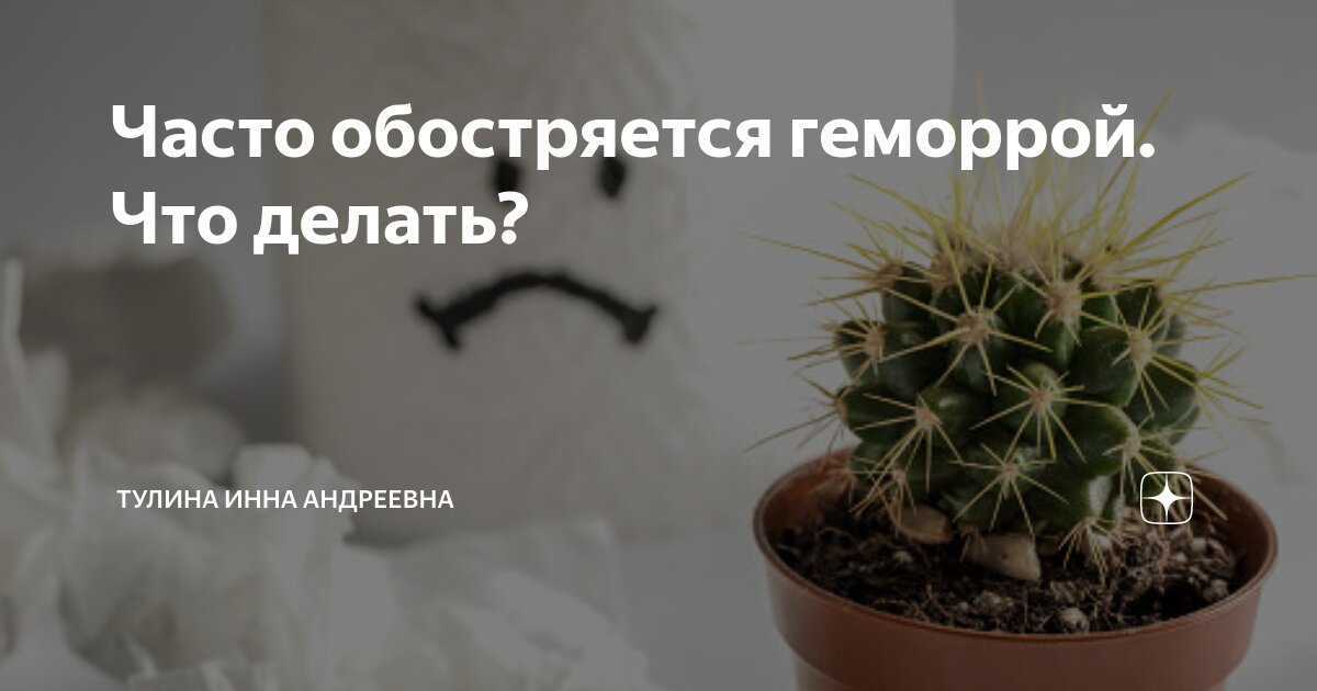 Часто обостряется геморрой. Что делать? | Тулина Инна Андреевна | Дзен