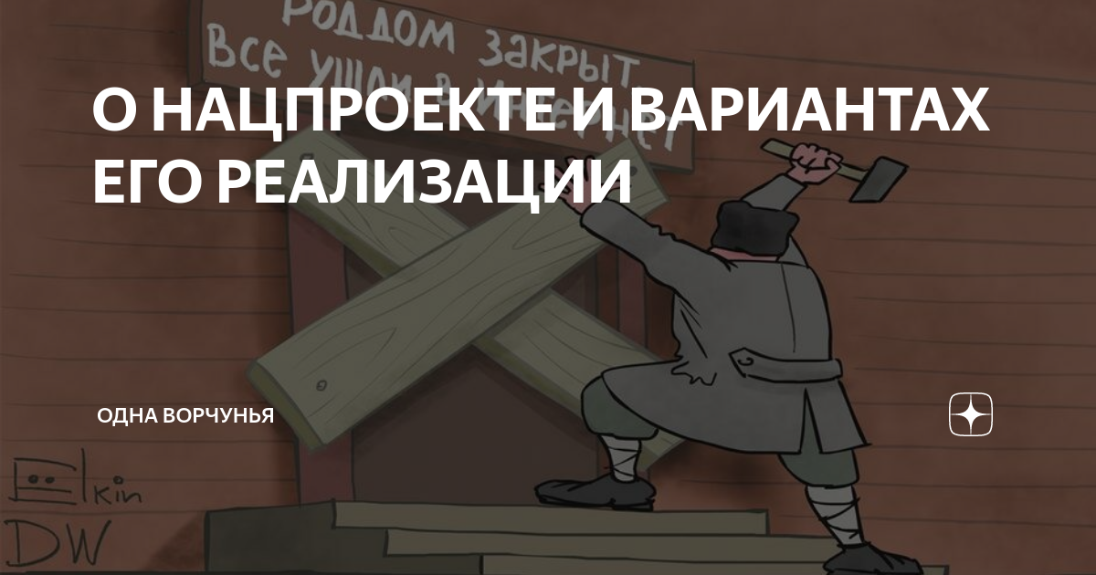 О НАЦПРОЕКТЕ И ВАРИАНТАХ ЕГО РЕАЛИЗАЦИИ | Одна Ворчунья | Дзен