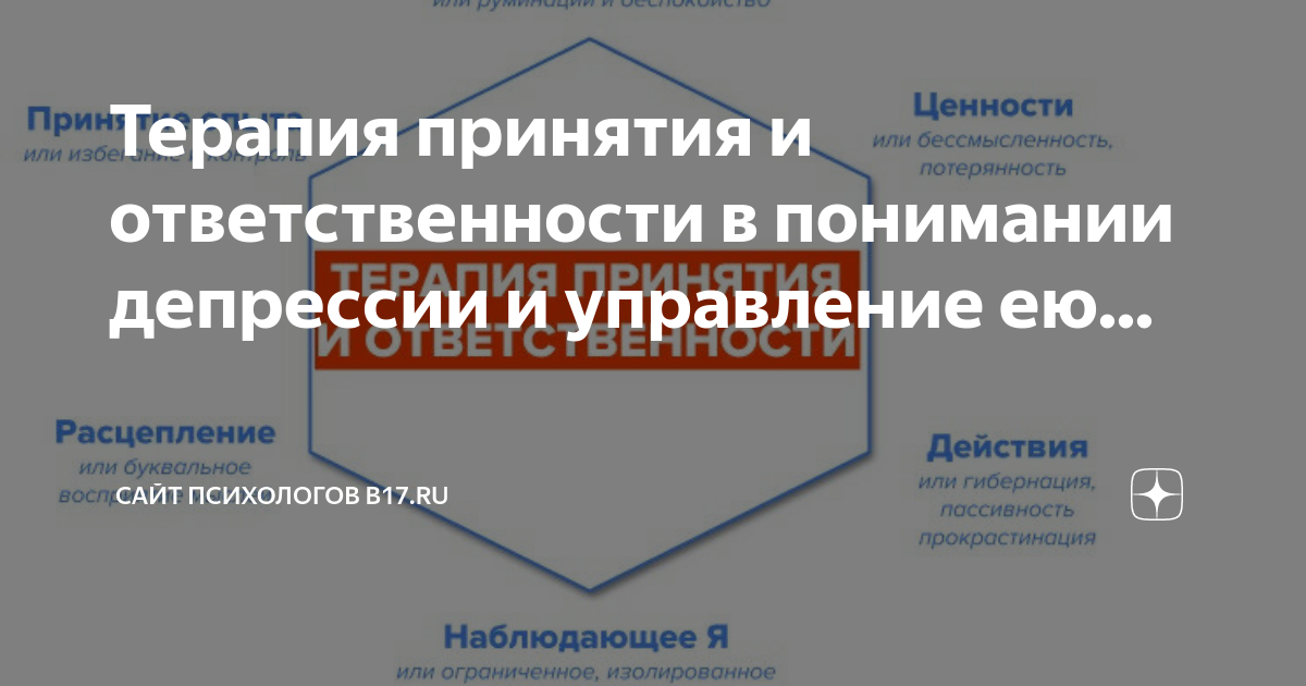 Терапия принятия и ответственности в понимании депрессии и управление ...