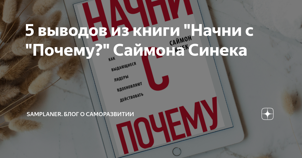 5 выводов из книги "Начни с "Почему?" Саймона Синека | SamPlaner. Блог ...
