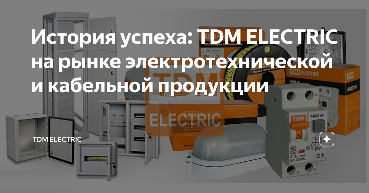 История успеха: TDM ELECTRIC на рынке электротехнической и кабельной ...