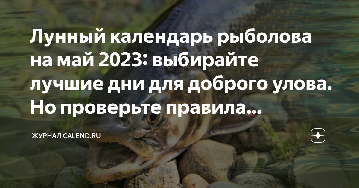 Календарь рыболова 2023