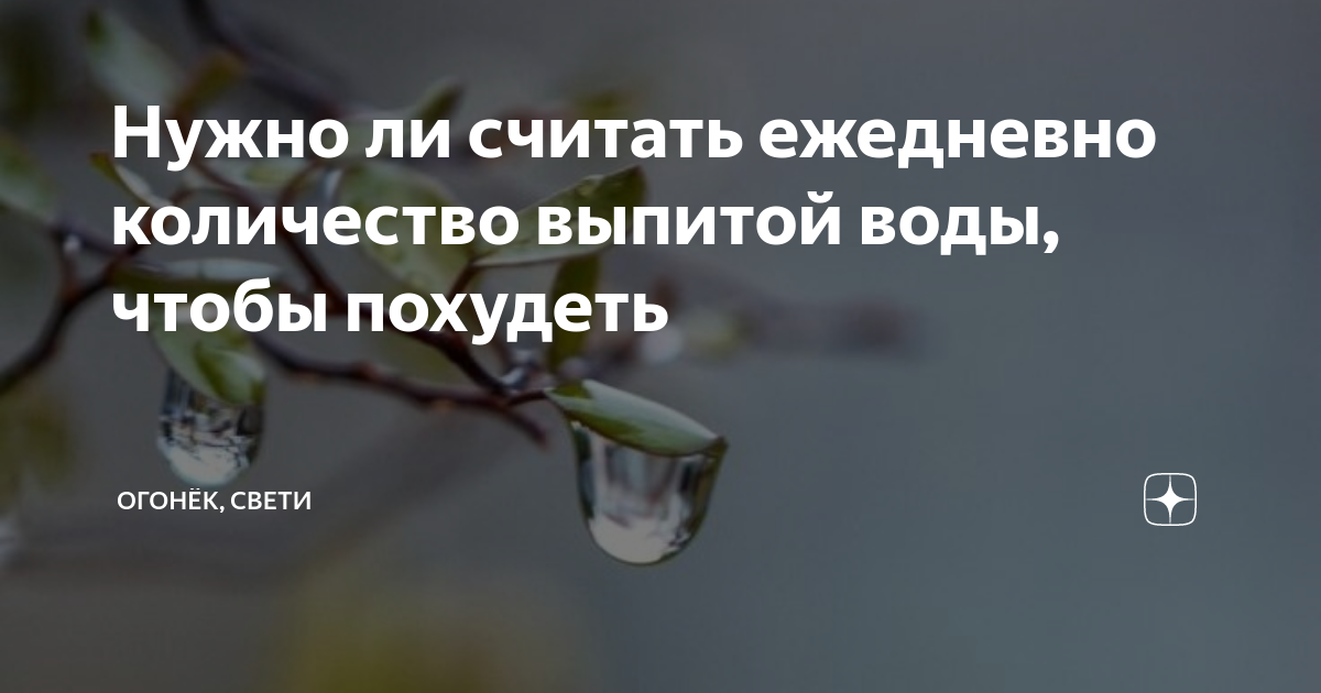 Нужно ли считать ежедневно количество выпитой воды, чтобы похудеть ...