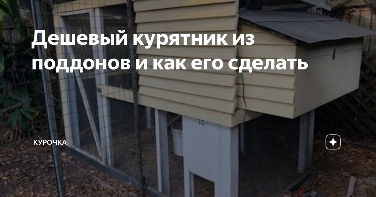 Дешевый курятник из поддонов и как его сделать | Курочка | Дзен