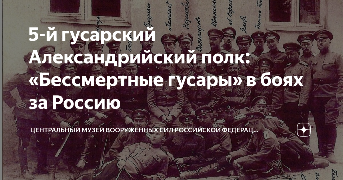 Бессмертные гусары 5 го александрийского полка