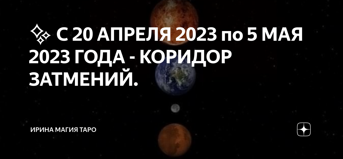 Коридор затмений 2023