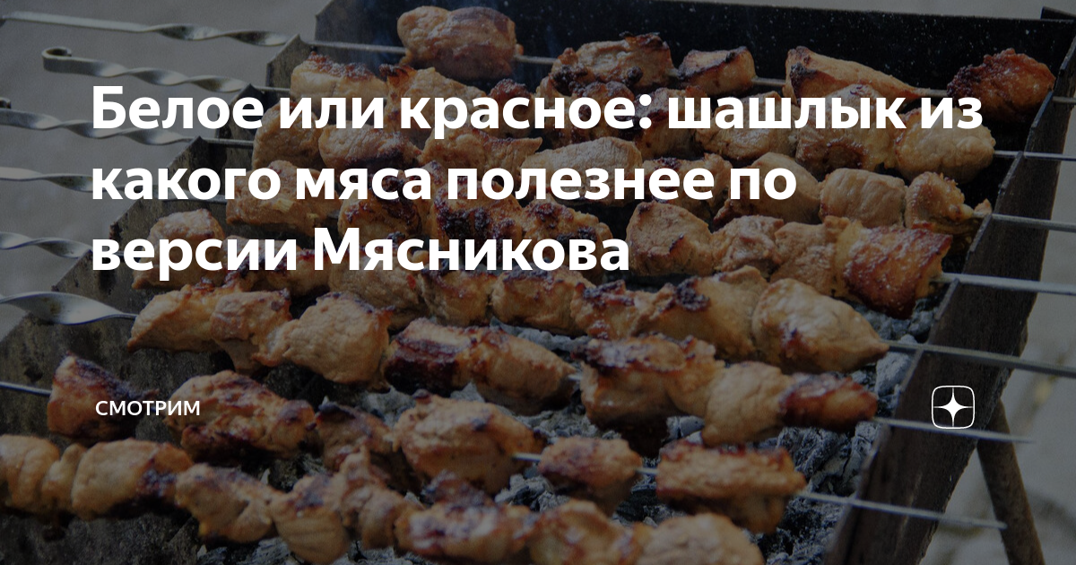 Белое или красное: шашлык из какого мяса полезнее по версии Мясникова ...
