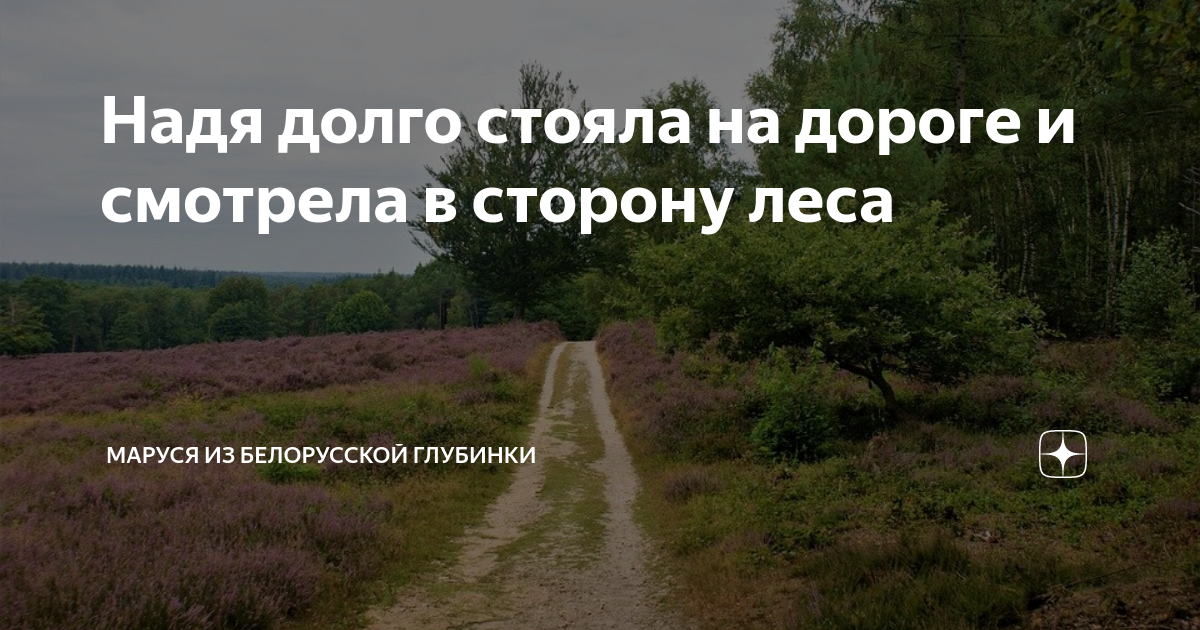 Надя долго стояла на дороге и смотрела в сторону леса | МАРУСЯ из ...