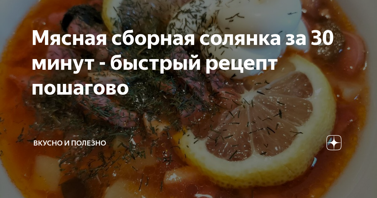 Солянка сборная мясная