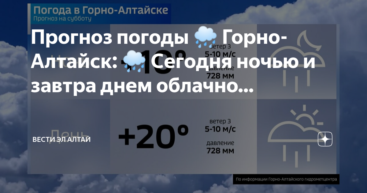 Погода в горном алтайске на месяц. Прогноз погоды на завтра.