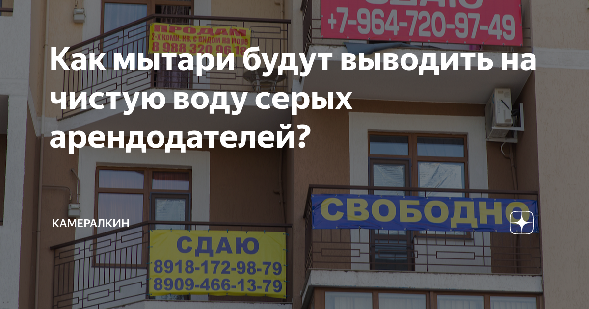 Как мытари будут выводить на чистую воду серых арендодателей ...