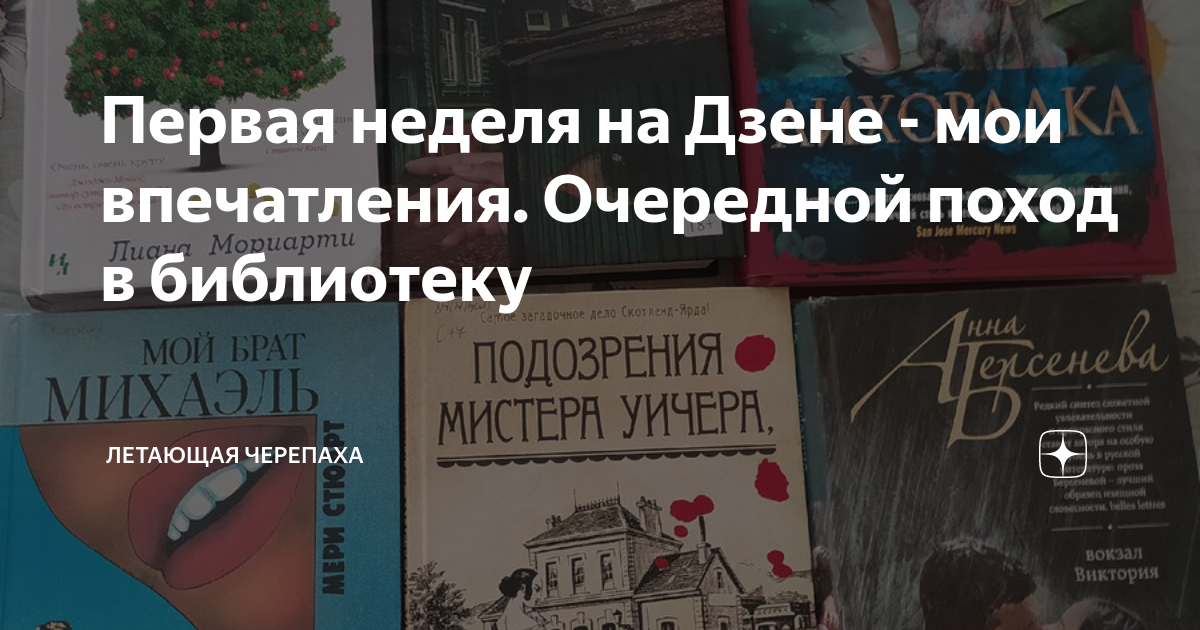 Первая неделя на Дзене - мои впечатления. Очередной поход в библиотеку ...