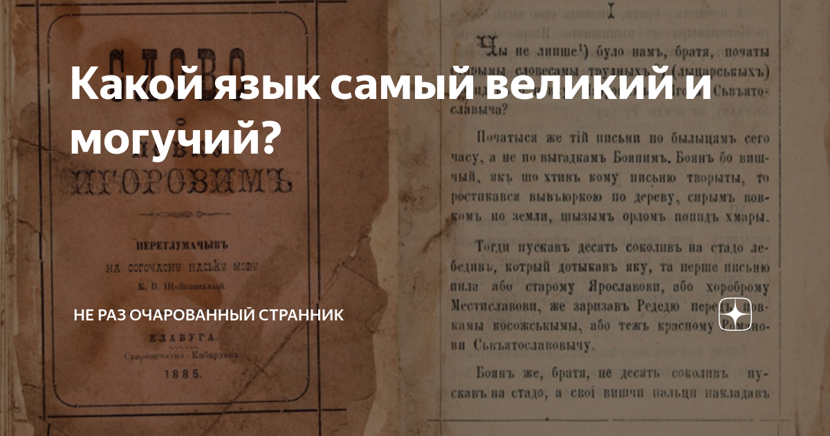 Какой язык самый великий и могучий? | Не раз очарованный странник | Дзен