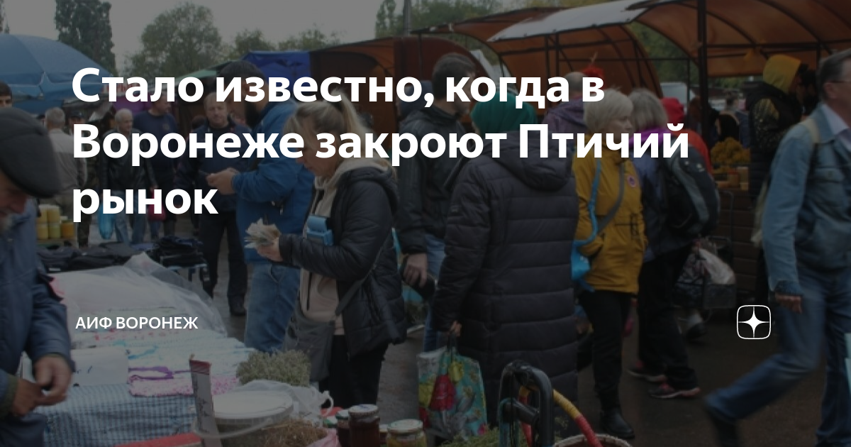 Стало известно, когда в Воронеже закроют Птичий рынок | АиФ Воронеж | Дзен
