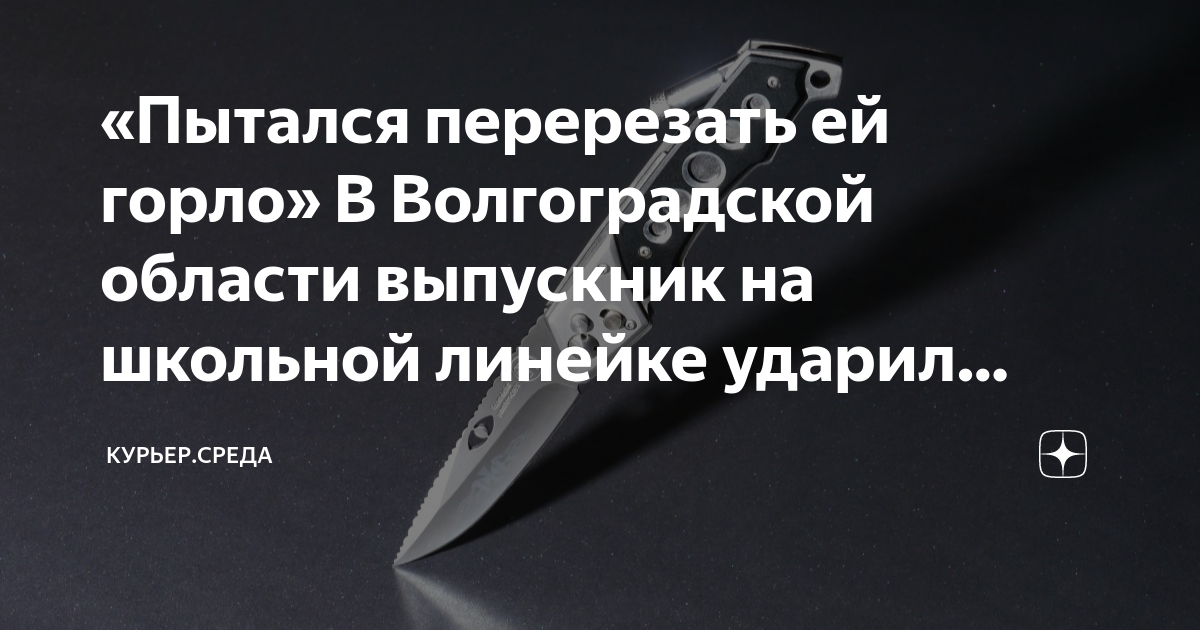 «Пытался перерезать ей горло» В Волгоградской области выпускник на ...