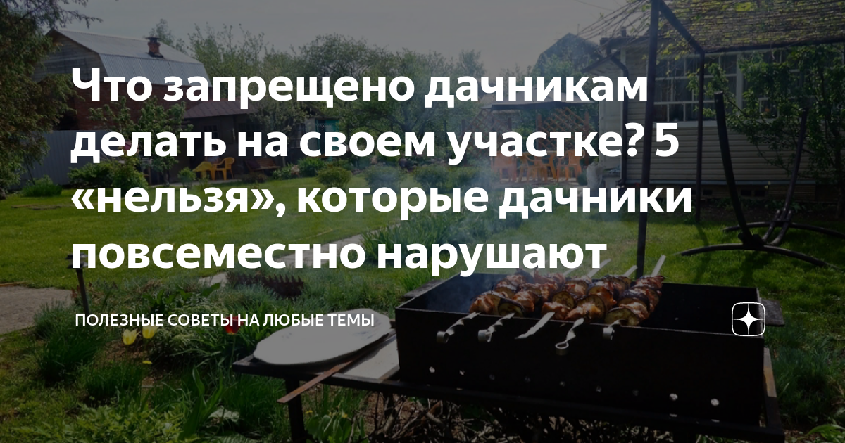 Что запрещено дачникам делать на своем участке? 5 «нельзя», которые ...