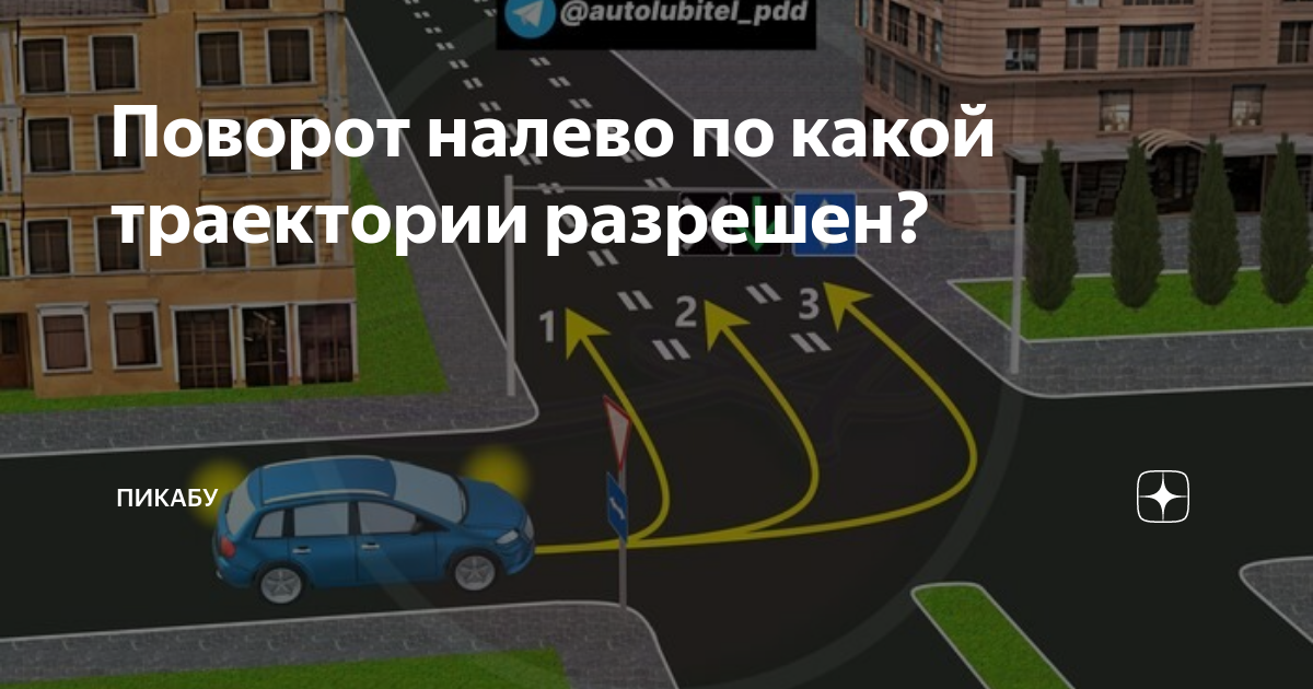 Поворот налево на перекрестке. Как правильно поворачивать? Нарвался на штраф Буд