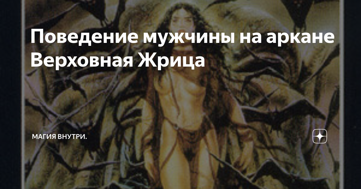 Поведение мужчины на аркане Верховная Жрица | Магия внутри. | Дзен