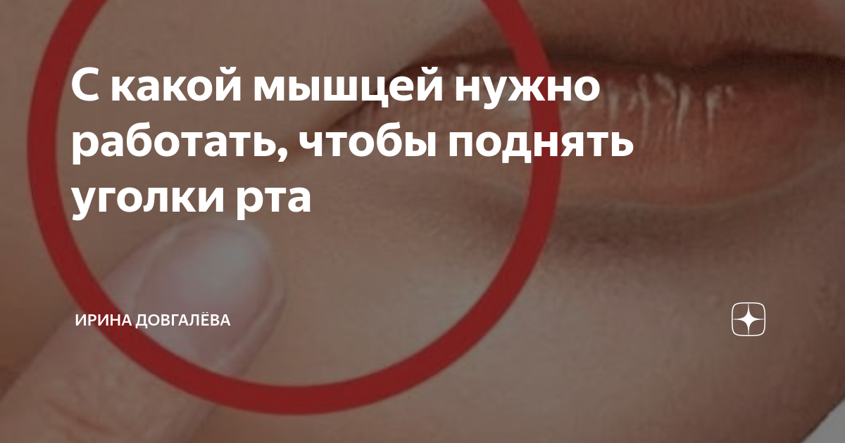 С какой мышцей нужно работать чтобы поднять уголки рта Ирина Довгалёва Дзен