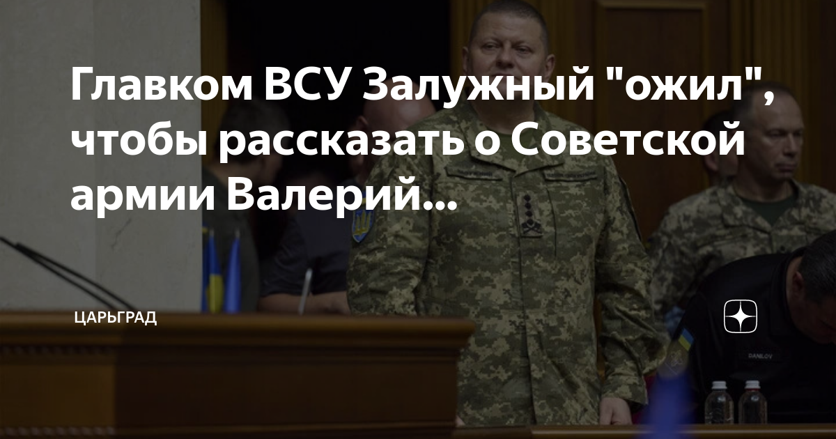 Главком ВСУ Залужный ожил, чтобы рассказать о Советской армии Валерий