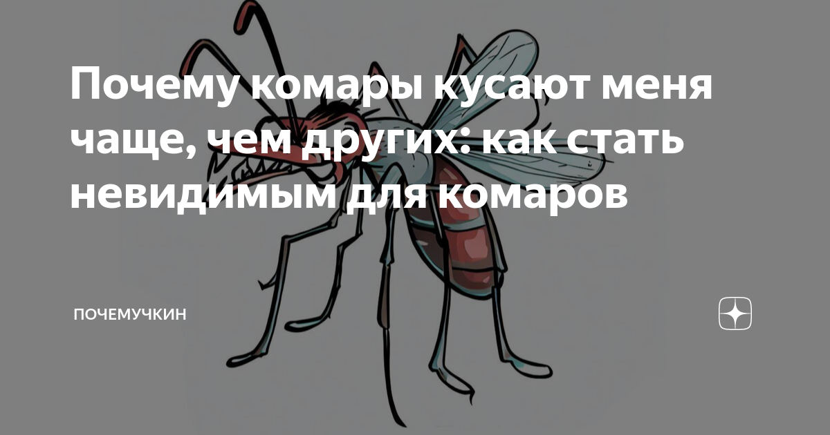 Почему комары кусают не всех