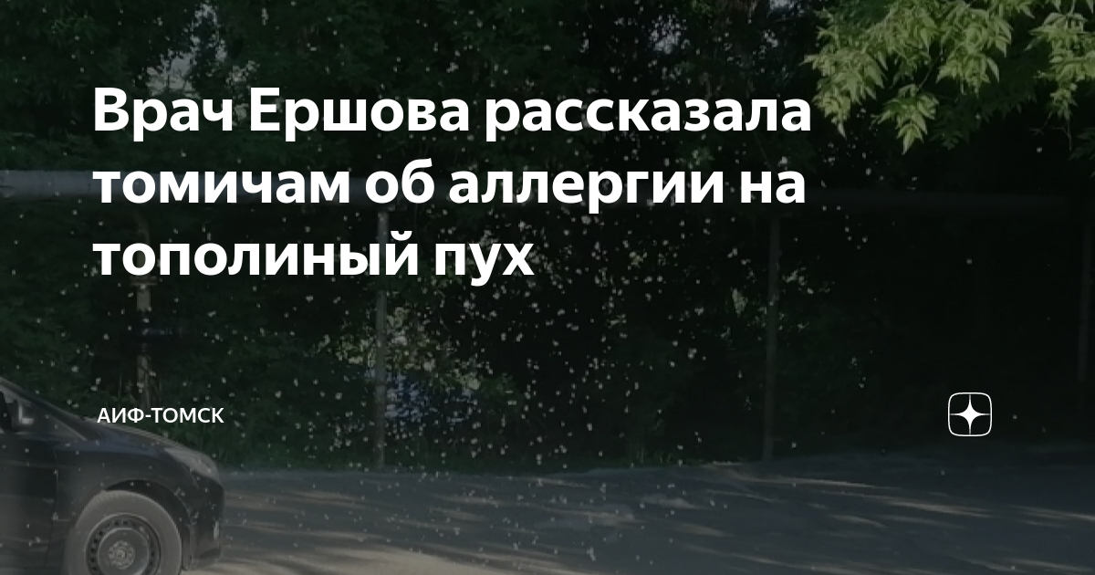 Врач Ершова рассказала томичам об аллергии на тополиный пух | АиФ-Томск ...